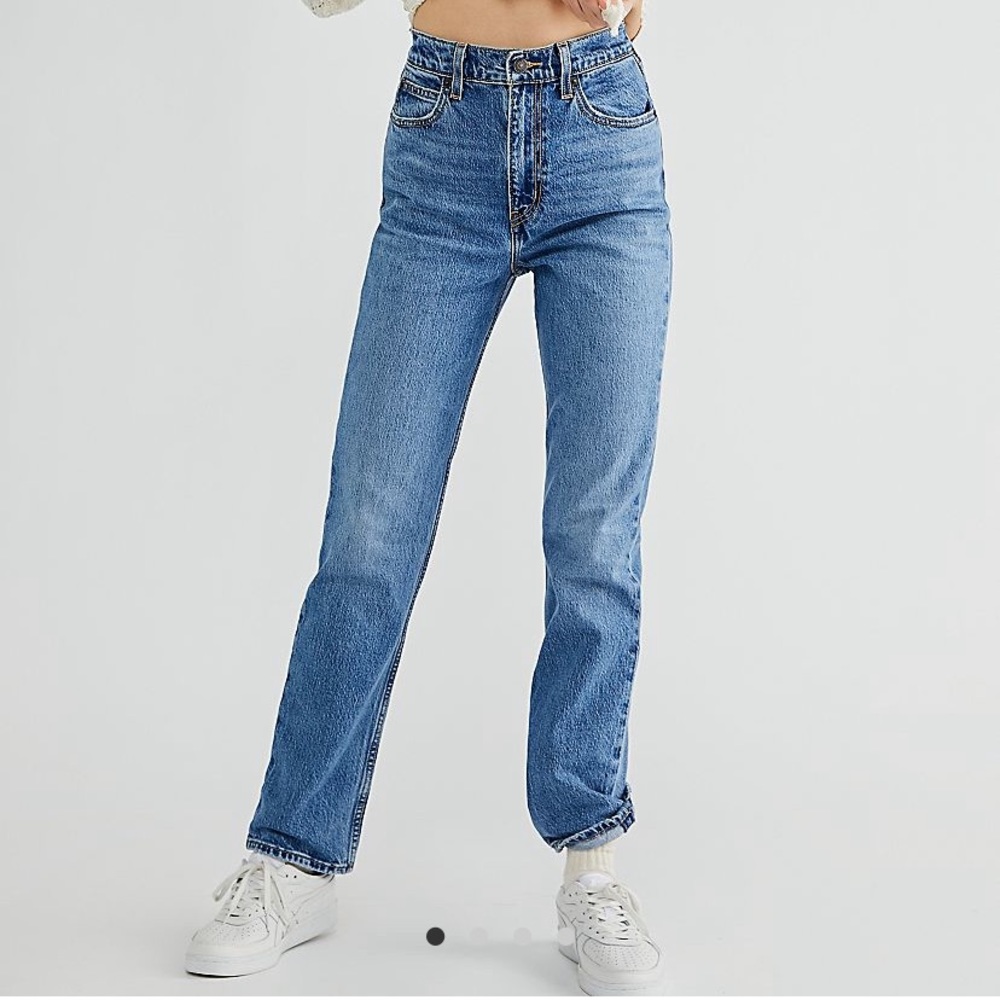 Free people levis 70s slim high straight jeans
